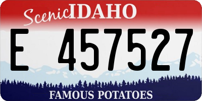 ID license plate E457527