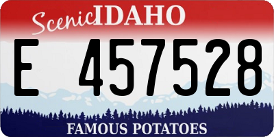 ID license plate E457528