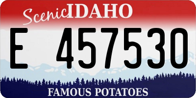 ID license plate E457530