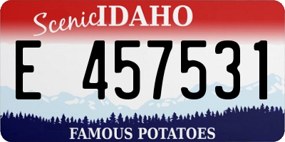 ID license plate E457531