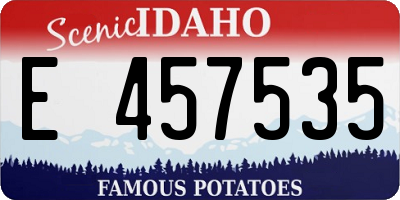 ID license plate E457535