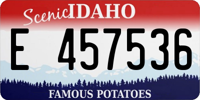 ID license plate E457536
