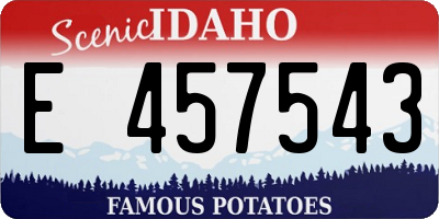 ID license plate E457543