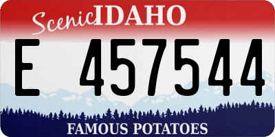 ID license plate E457544