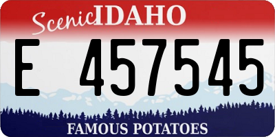 ID license plate E457545