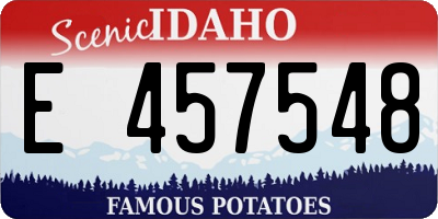 ID license plate E457548