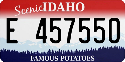 ID license plate E457550