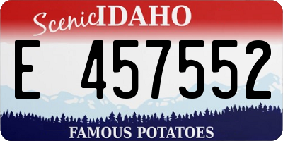 ID license plate E457552
