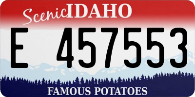 ID license plate E457553