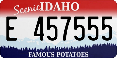 ID license plate E457555