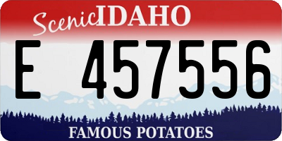ID license plate E457556