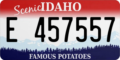 ID license plate E457557
