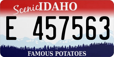 ID license plate E457563