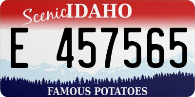ID license plate E457565