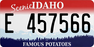 ID license plate E457566