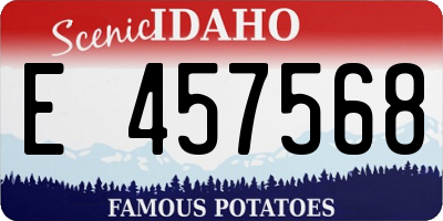 ID license plate E457568