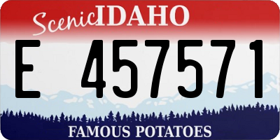ID license plate E457571