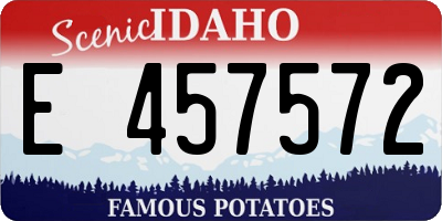 ID license plate E457572