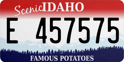 ID license plate E457575