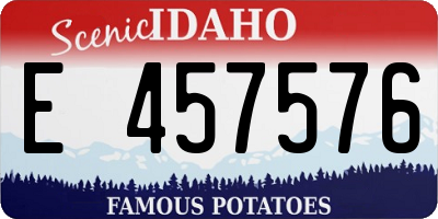 ID license plate E457576