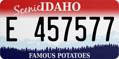 ID license plate E457577