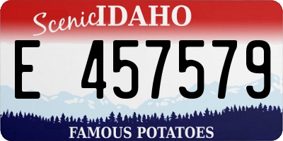 ID license plate E457579