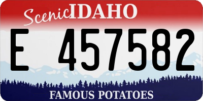 ID license plate E457582