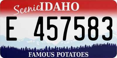 ID license plate E457583