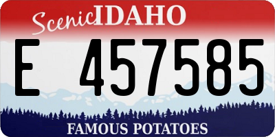 ID license plate E457585