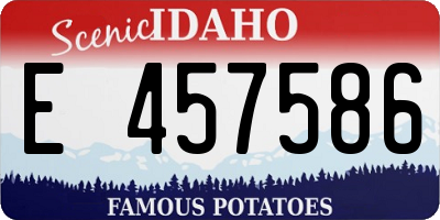 ID license plate E457586