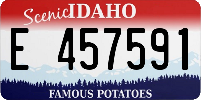 ID license plate E457591
