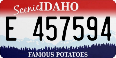 ID license plate E457594