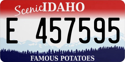 ID license plate E457595