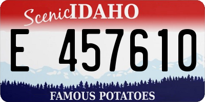 ID license plate E457610