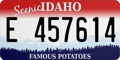 ID license plate E457614