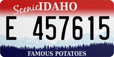 ID license plate E457615