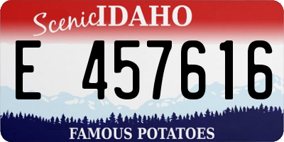 ID license plate E457616