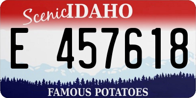 ID license plate E457618