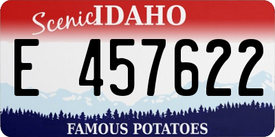 ID license plate E457622