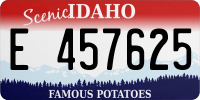 ID license plate E457625