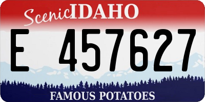 ID license plate E457627