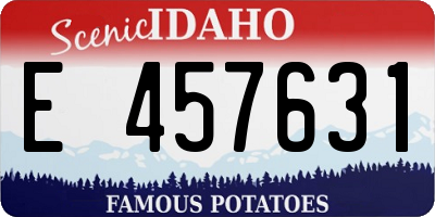 ID license plate E457631
