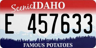 ID license plate E457633
