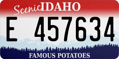 ID license plate E457634