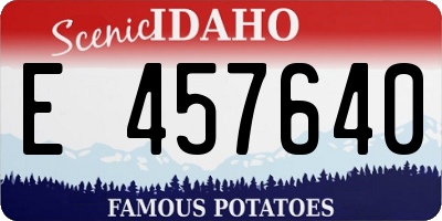 ID license plate E457640