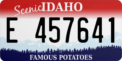ID license plate E457641