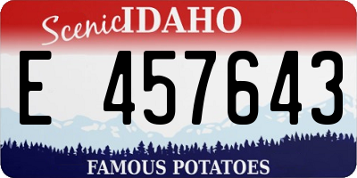 ID license plate E457643