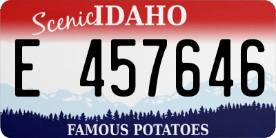 ID license plate E457646