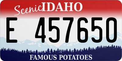ID license plate E457650