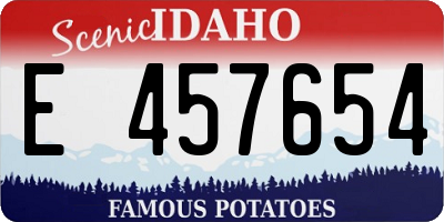 ID license plate E457654